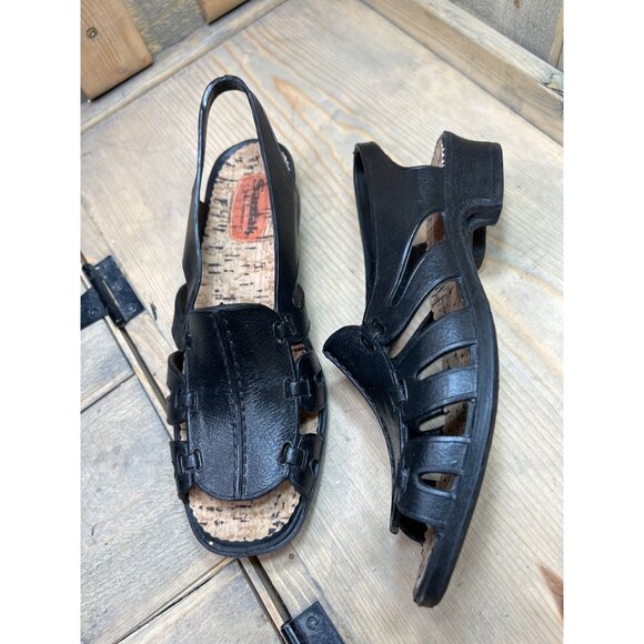 SANDAK Mexico made Sandals Slingback Black Size 26 Fits US8 Open Toe - Picture 4 of 7